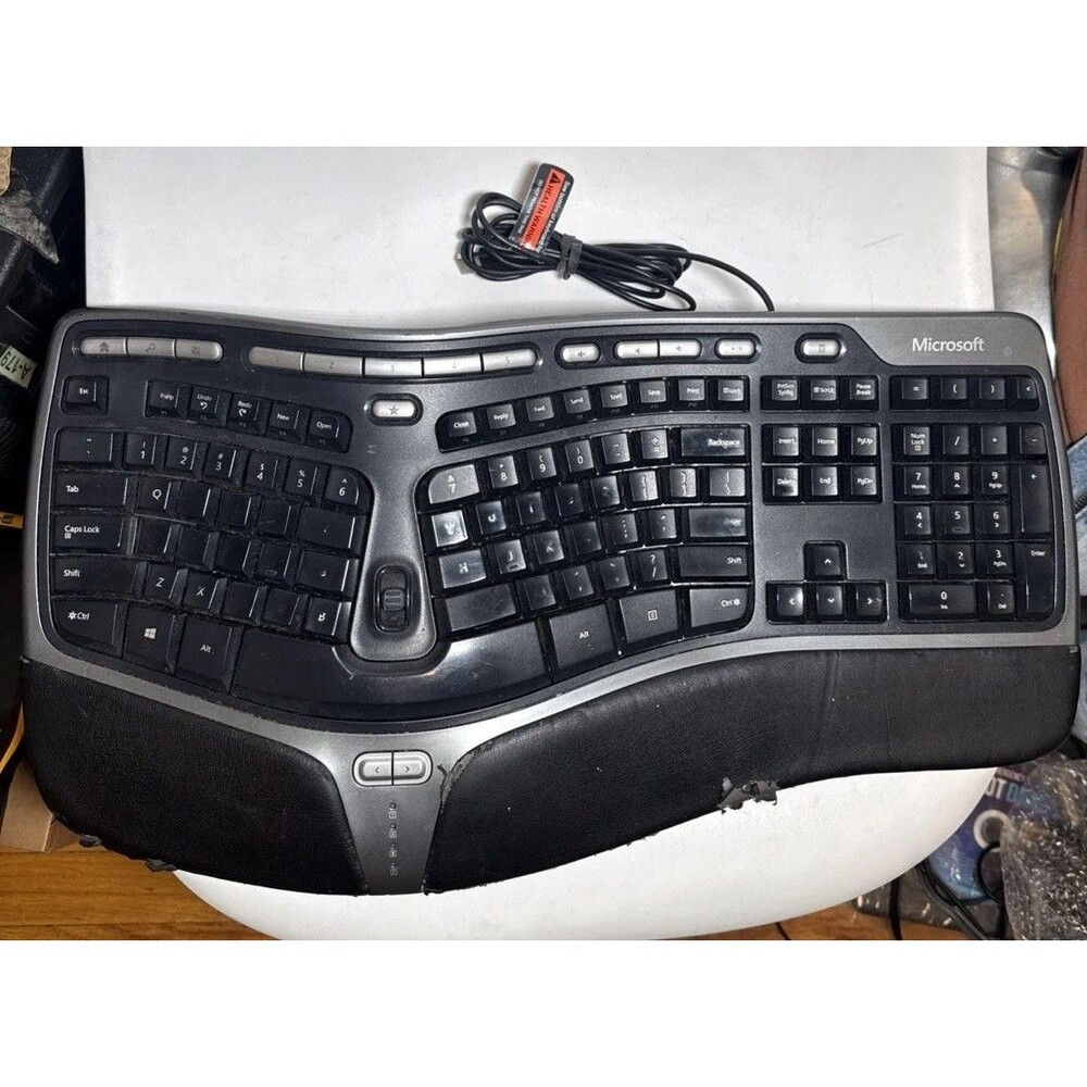 Microsoft 4000 V1.0 Natural Ergonomic Keyboard USB 1048 KU-0462 Tested